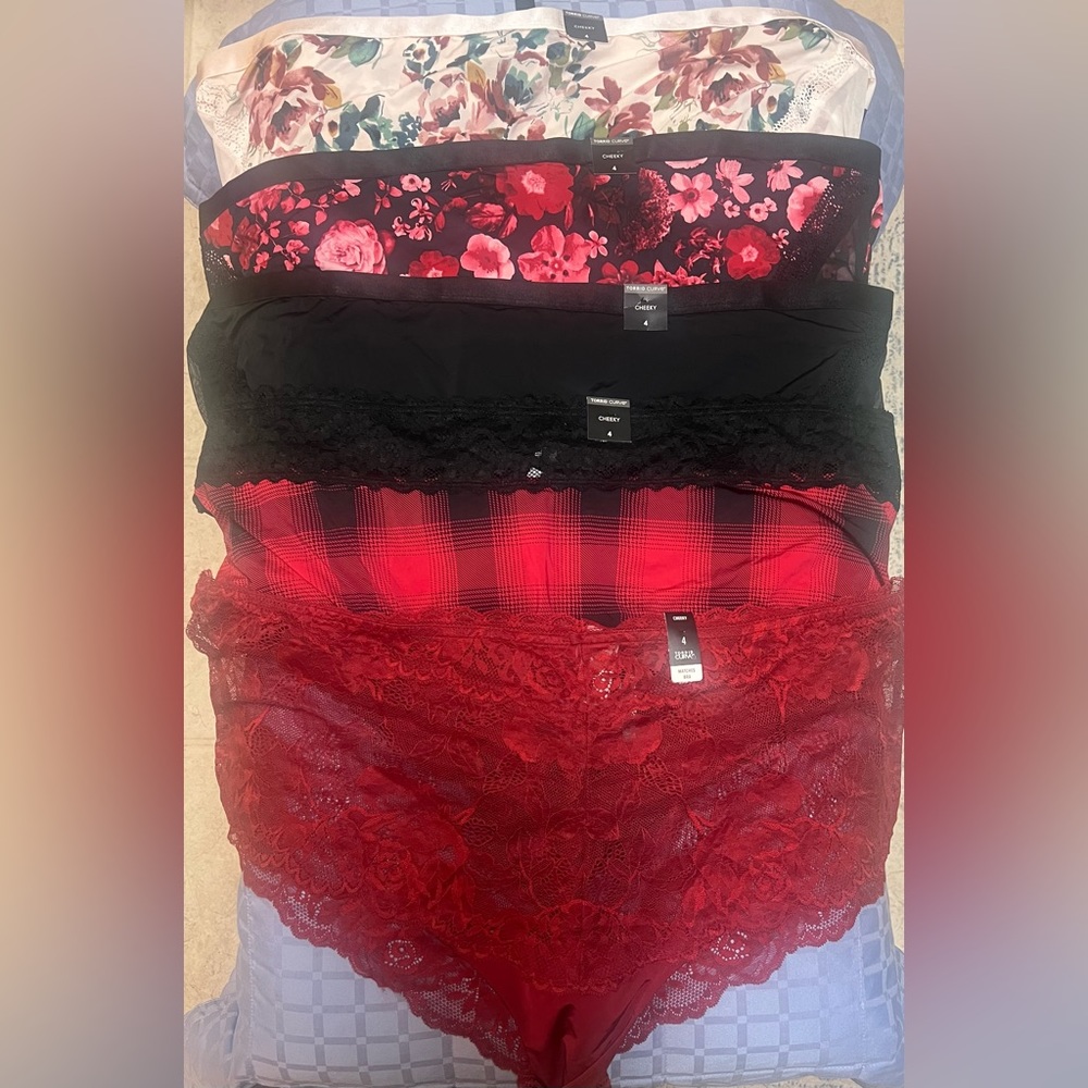 Lot of 5 NWT Cheeky torrid sz4 1 lace 4 2nd skin
